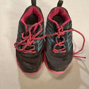 Girls Size 13 Gray, Aqua. And Pink Fila Athletic Shoes
